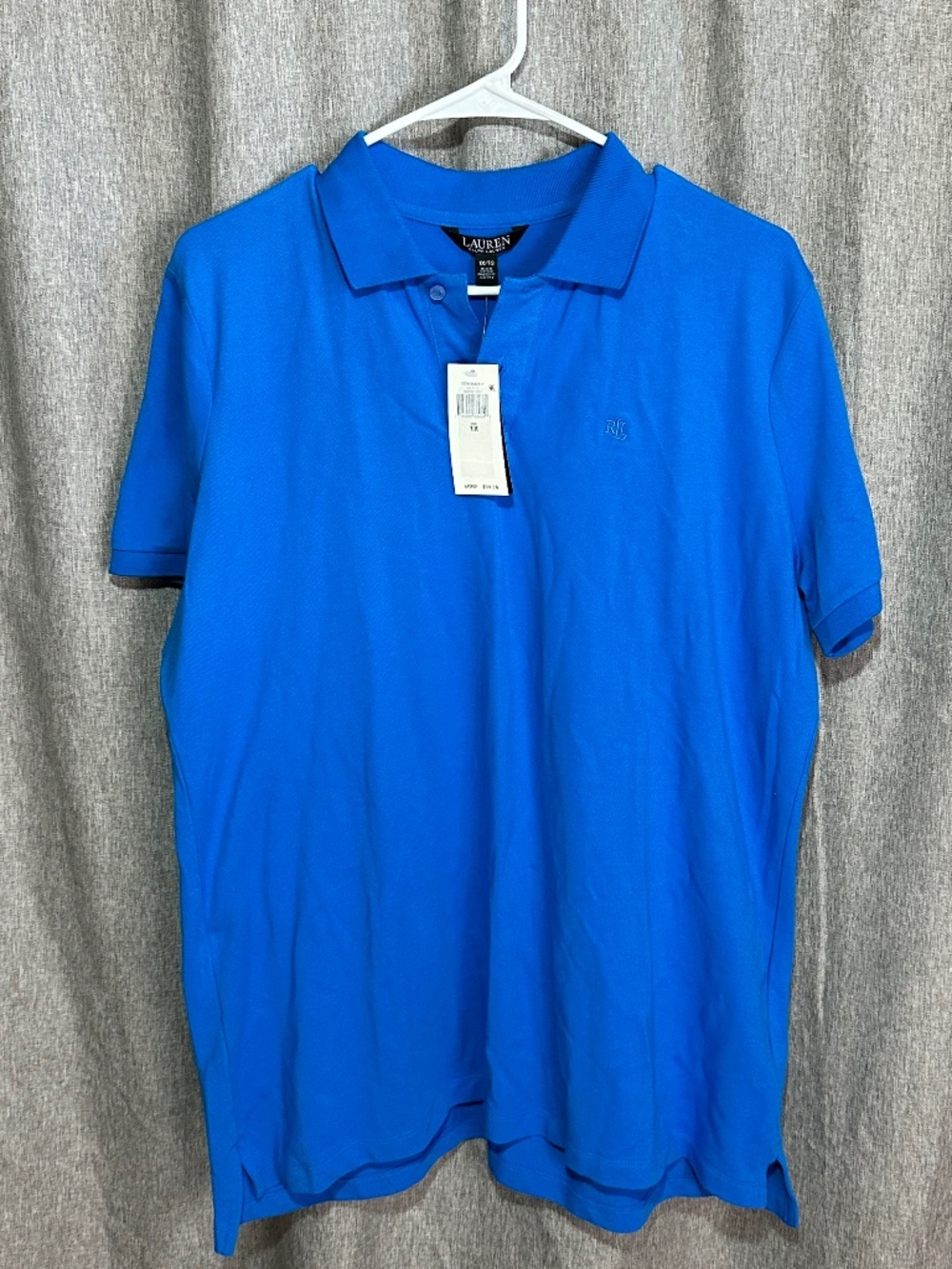 NWT Lauren Ralph Lauren Blue Classic Knit Polo Shirt Women’s 1XL